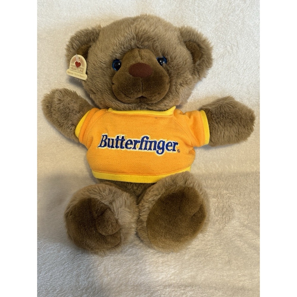 Vintage 1987‎ Nabisco Butterfinger Sweater Teddy Bear Plush Stuffed Animal Toy
